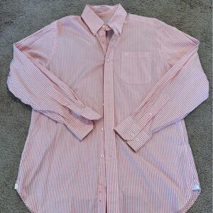 Southern Tide Red and White Striped Casual Shirt